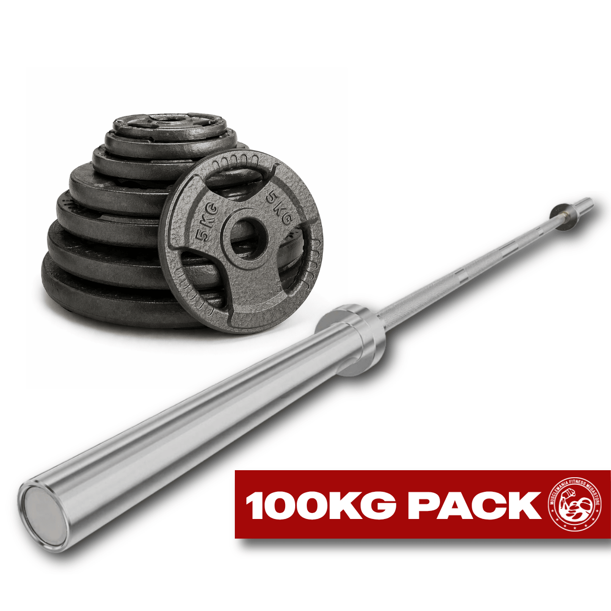 100KG Olympic Hammertone Weights & Bar Package | Strength Training Set