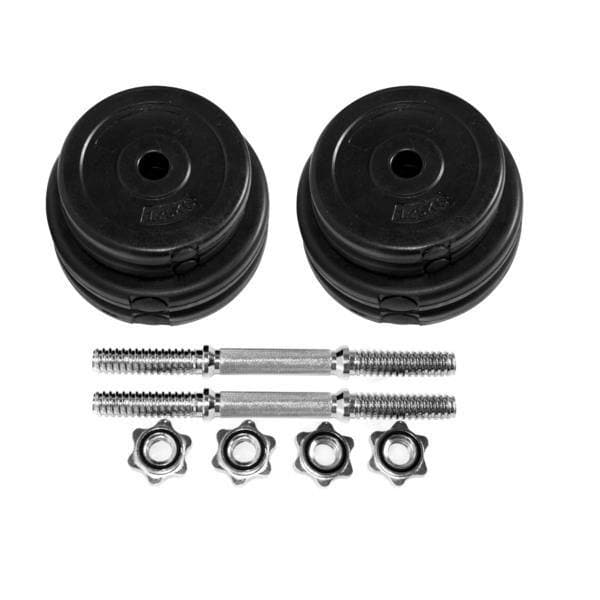 SPECIAL - Adjustable Dumbbell Set With Case In Black-Grey (total weight 20kgs)