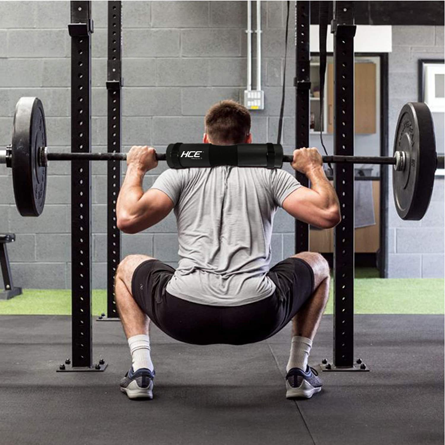 7-Piece Barbell Squat Support Pad with Straps, Hip Thrust Foam Cushion Pads, Ankle Straps and Carry Bag Musclemania Fitness MegaStore