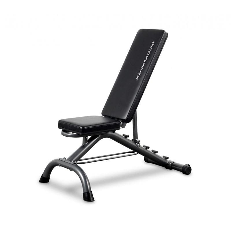 Bodyworx C325UB Utility Bench With Built-In Dumbbell Rack Musclemania Fitness MegaStore