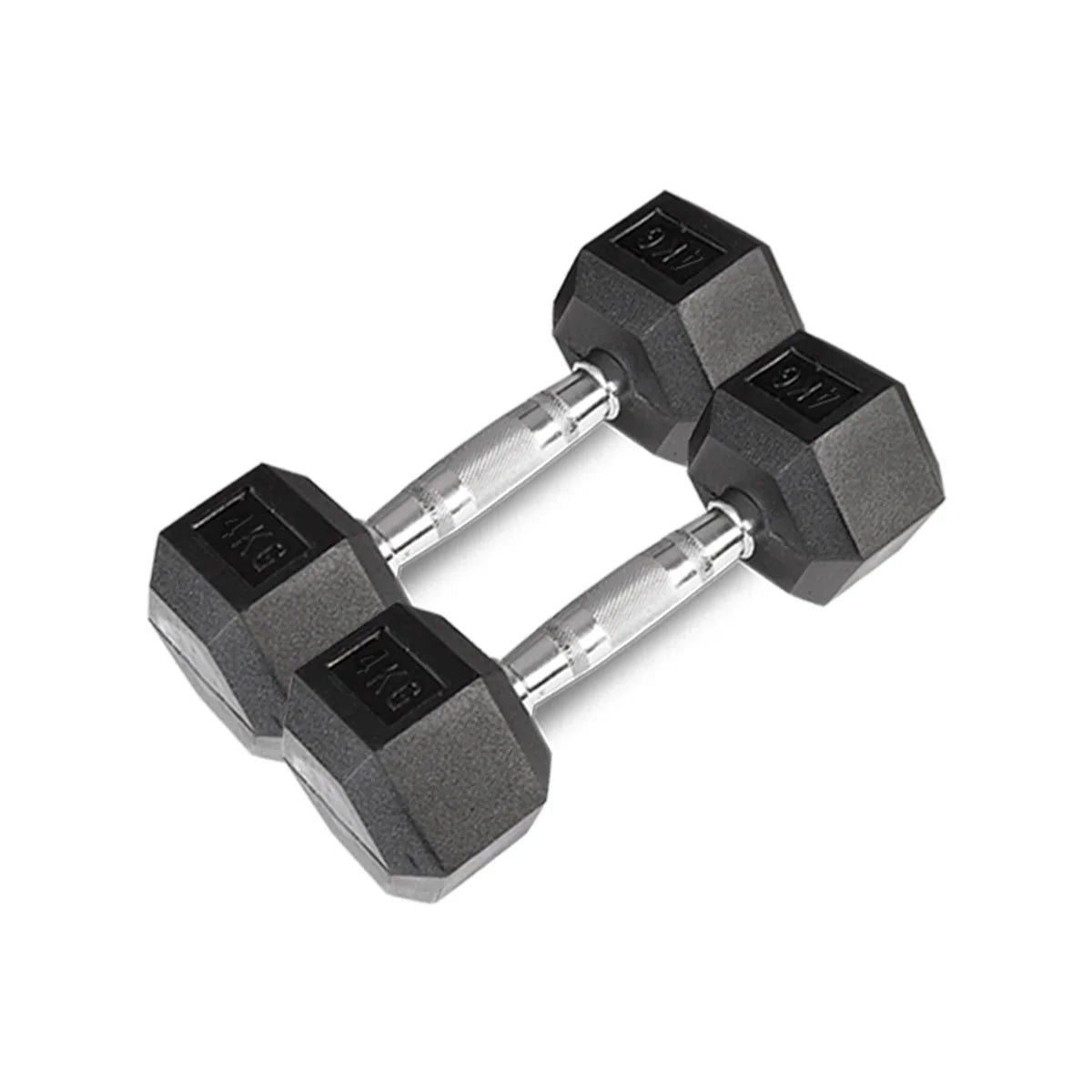 Hex Dumbbells 4kg - 10kg (4 Pairs) Set & Stand
