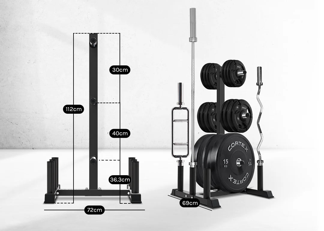 Cortex Olympic Weight Tree w/ 6 Barbell Holder (112cm)