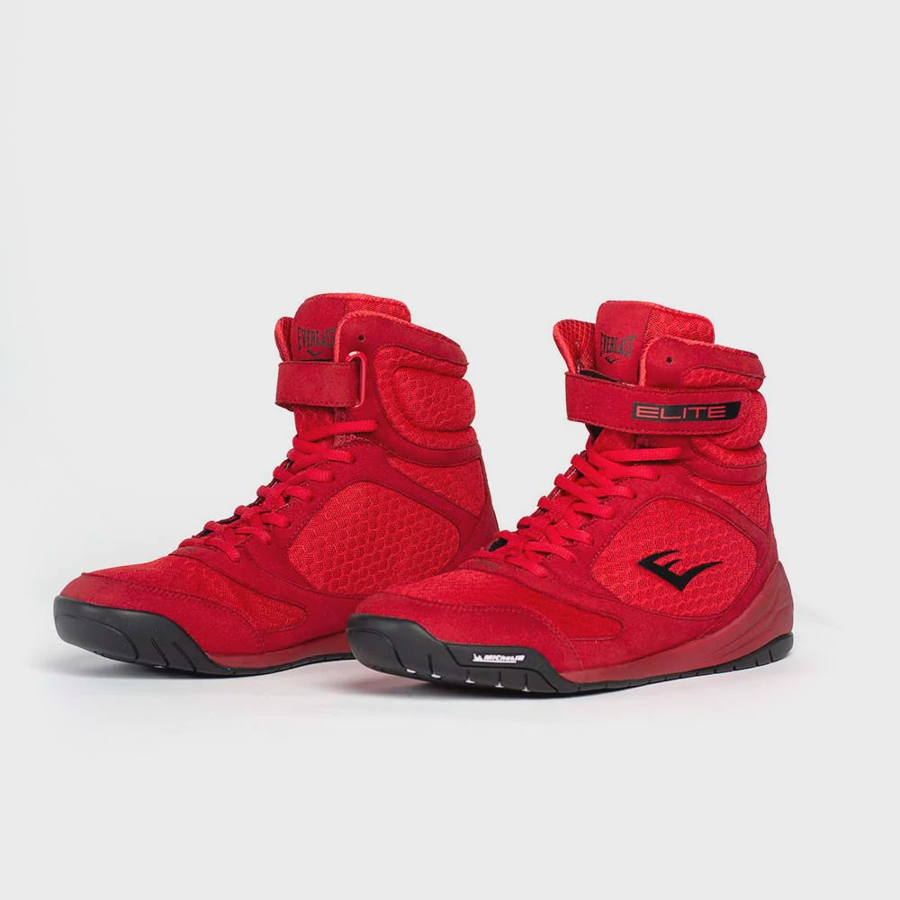 EVERLAST Elite2 Pro Hi-Top Boxing Boots - Red/Black