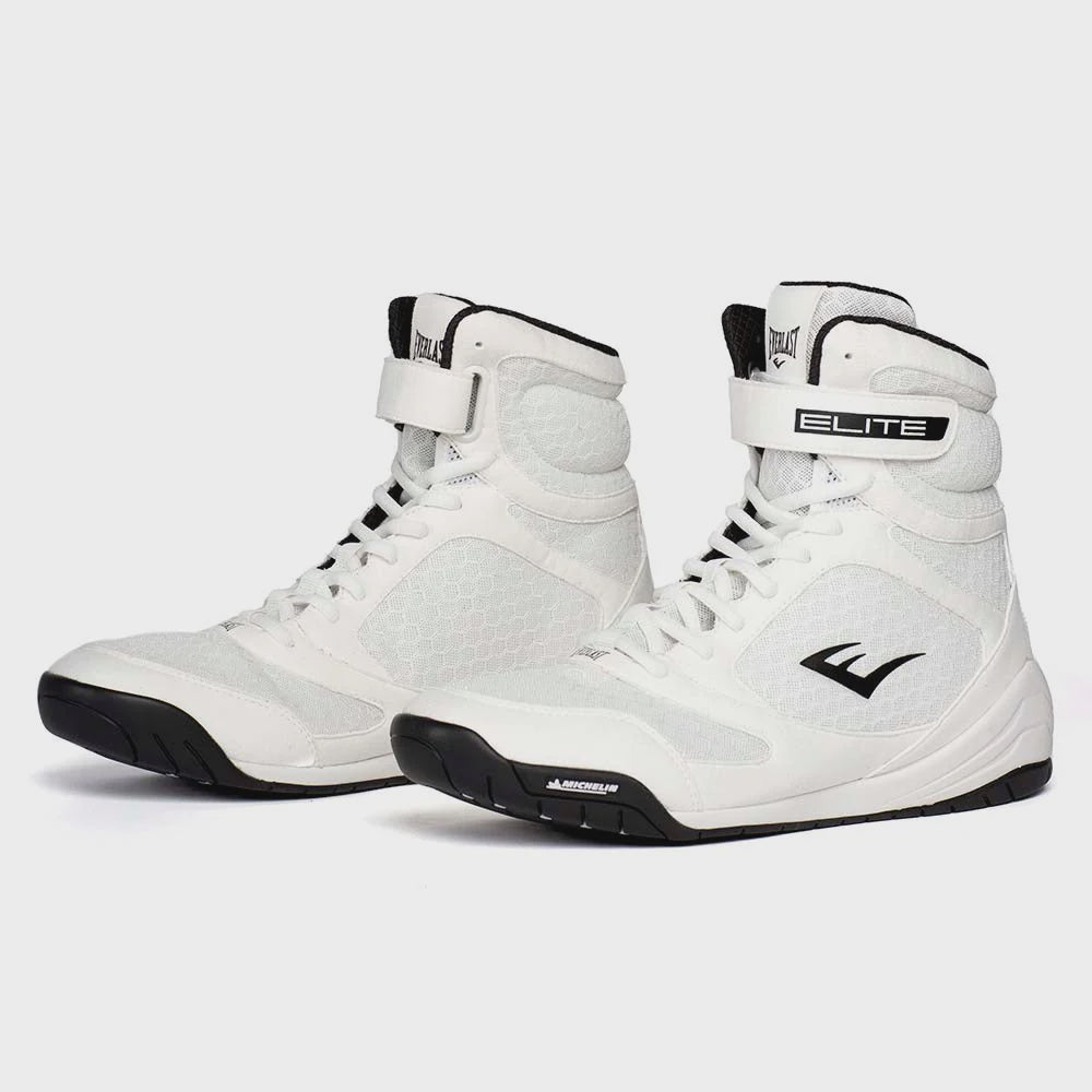 EVERLAST Elite2 Pro Hi-Top Boxing Boots - White/Black