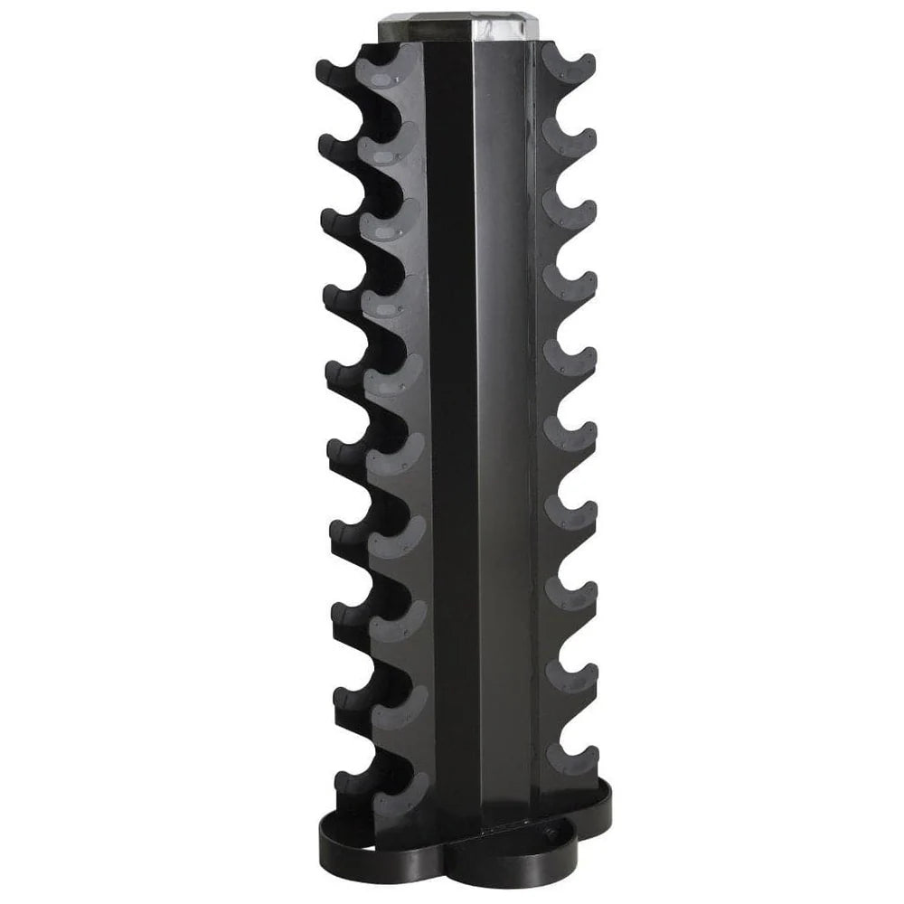 1 - 10kg Rubber Hex Dumbbell Pack + Vertical Stand