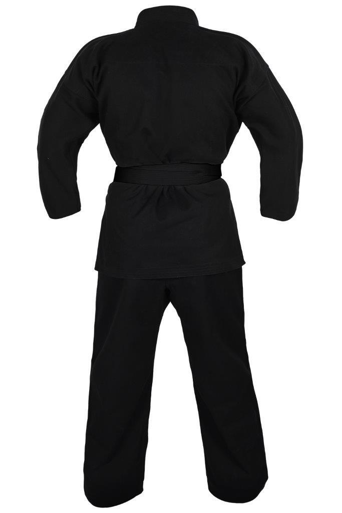 YAMASAKI GOLD DELUXE BRUSHED CANVAS KARATE UNIFORM (BLACK) 14OZ | HEAVYWEIGHT KARATE GI