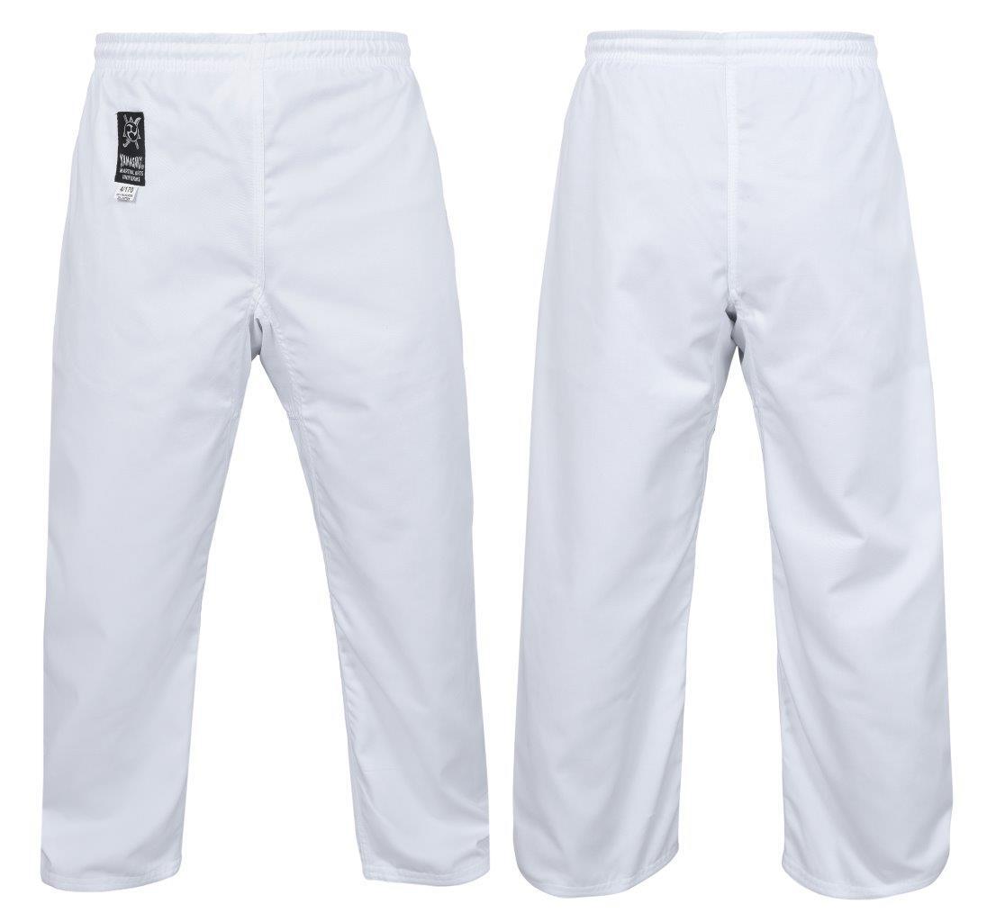YAMASAKI PRO GI MARTIAL ARTS PANTS (WHITE) 10OZ | LIGHTWEIGHT KARATE & MARTIAL ARTS TROUSERS