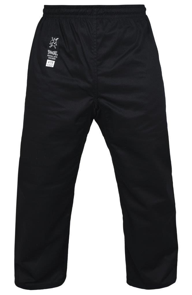 YAMASAKI PRO GI MARTIAL ARTS PANTS (BLACK) 10OZ | LIGHTWEIGHT KARATE & MARTIAL ARTS TROUSERS