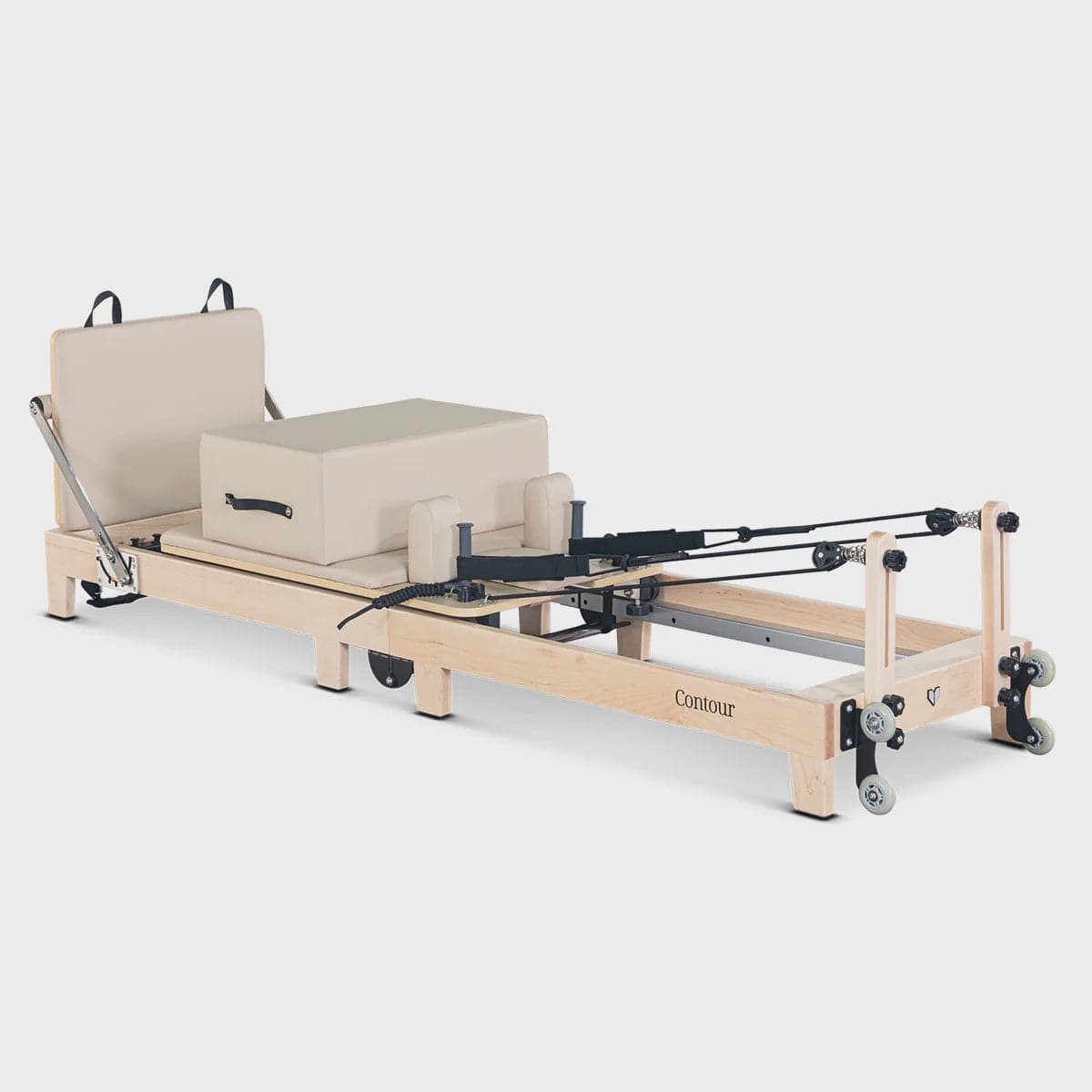 Lifespan Fitness Contour Folding Wooden Pilates Reformer (Beige) - See in Our Menai Showroom Now!