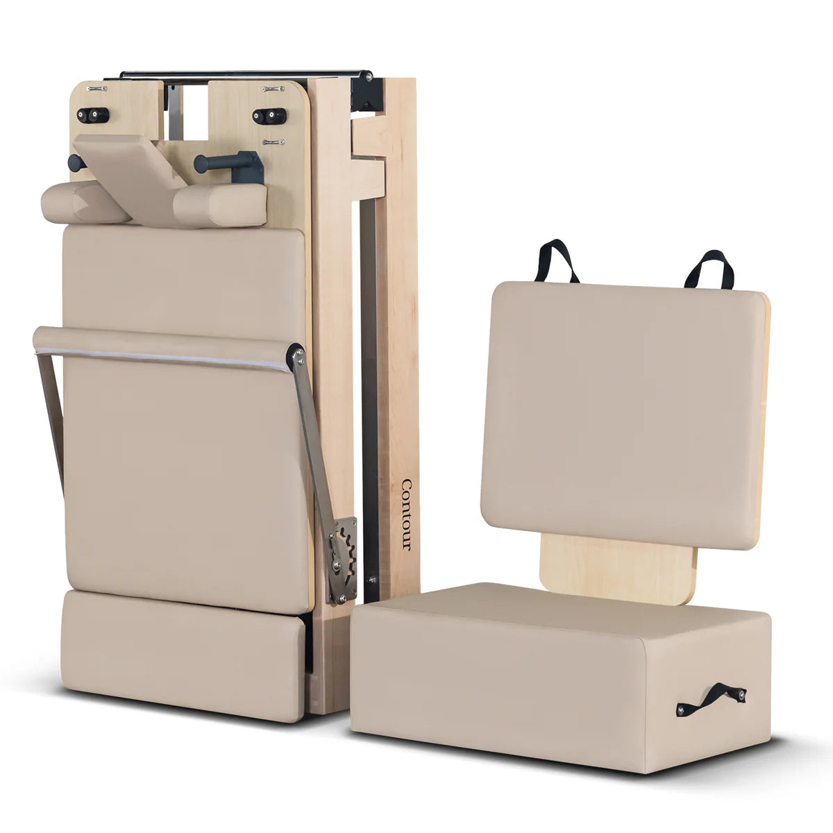 Lifespan Fitness Contour Folding Wooden Pilates Reformer (Beige) - See in Our Menai Showroom Now!