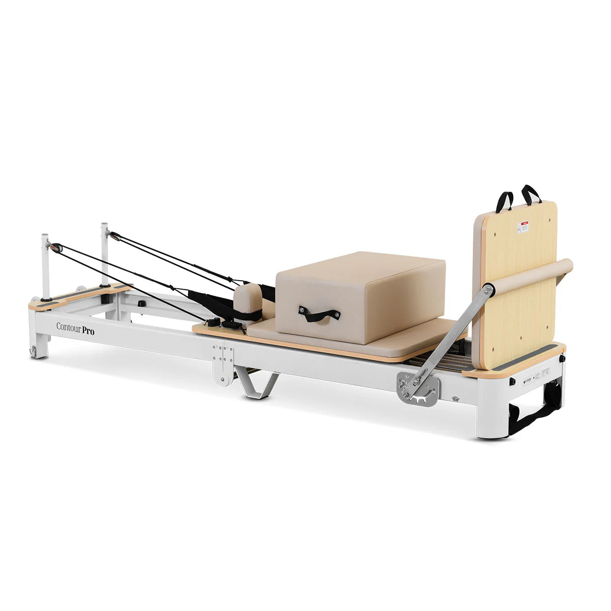 Lifespan Fitness Contour Pro Folding Aluminium Pilates Reformer Machine - Beige