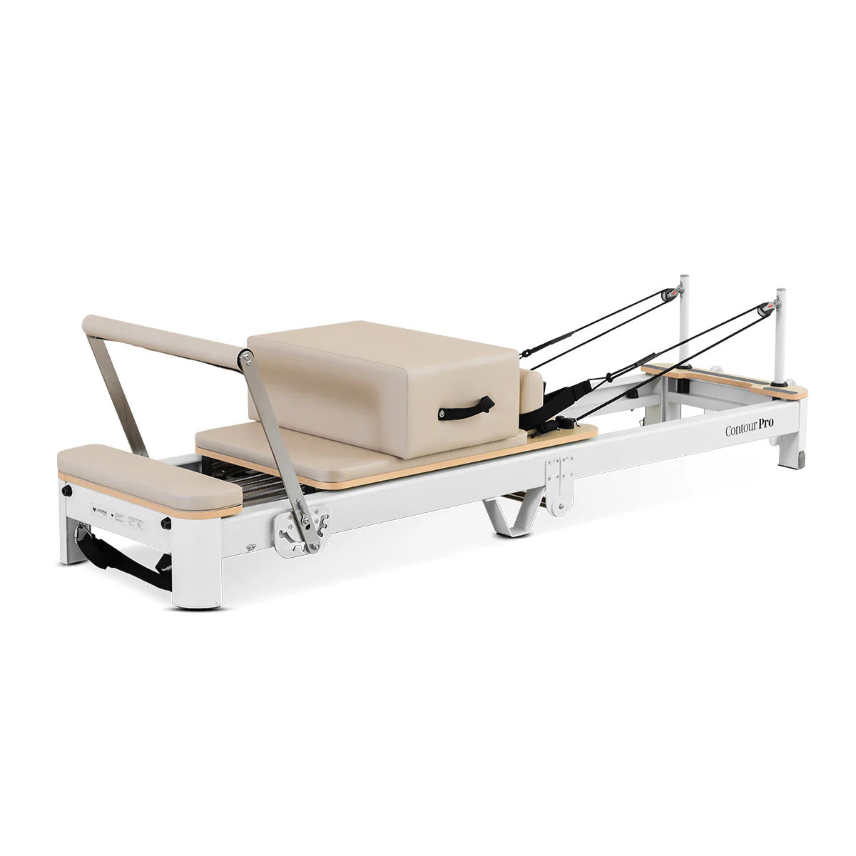 Lifespan Fitness Contour Pro Folding Aluminium Pilates Reformer Machine - Beige