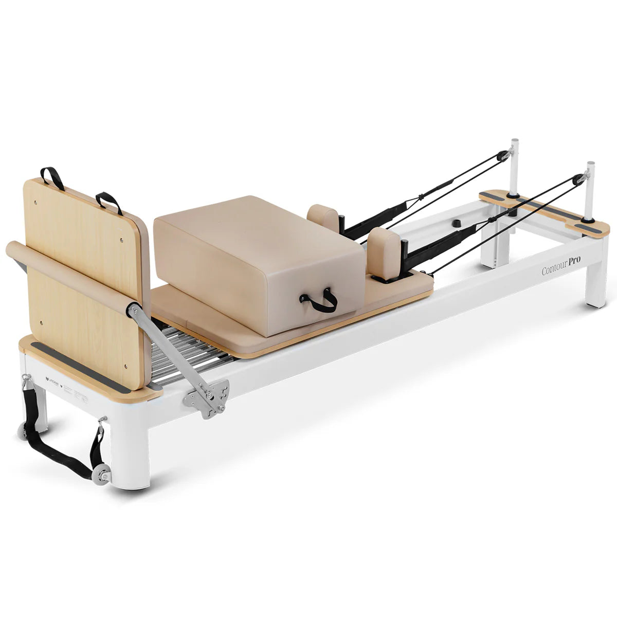 Lifespan Fitness Contour Pro Aluminium Pilates Reformer Bed Set, Beige - (Suitable for Clinics)