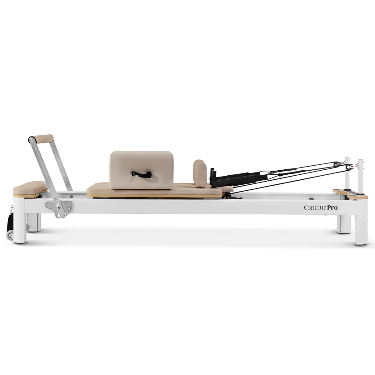 Lifespan Fitness Contour Pro Aluminium Pilates Reformer Bed Set, Beige - (Suitable for Clinics)