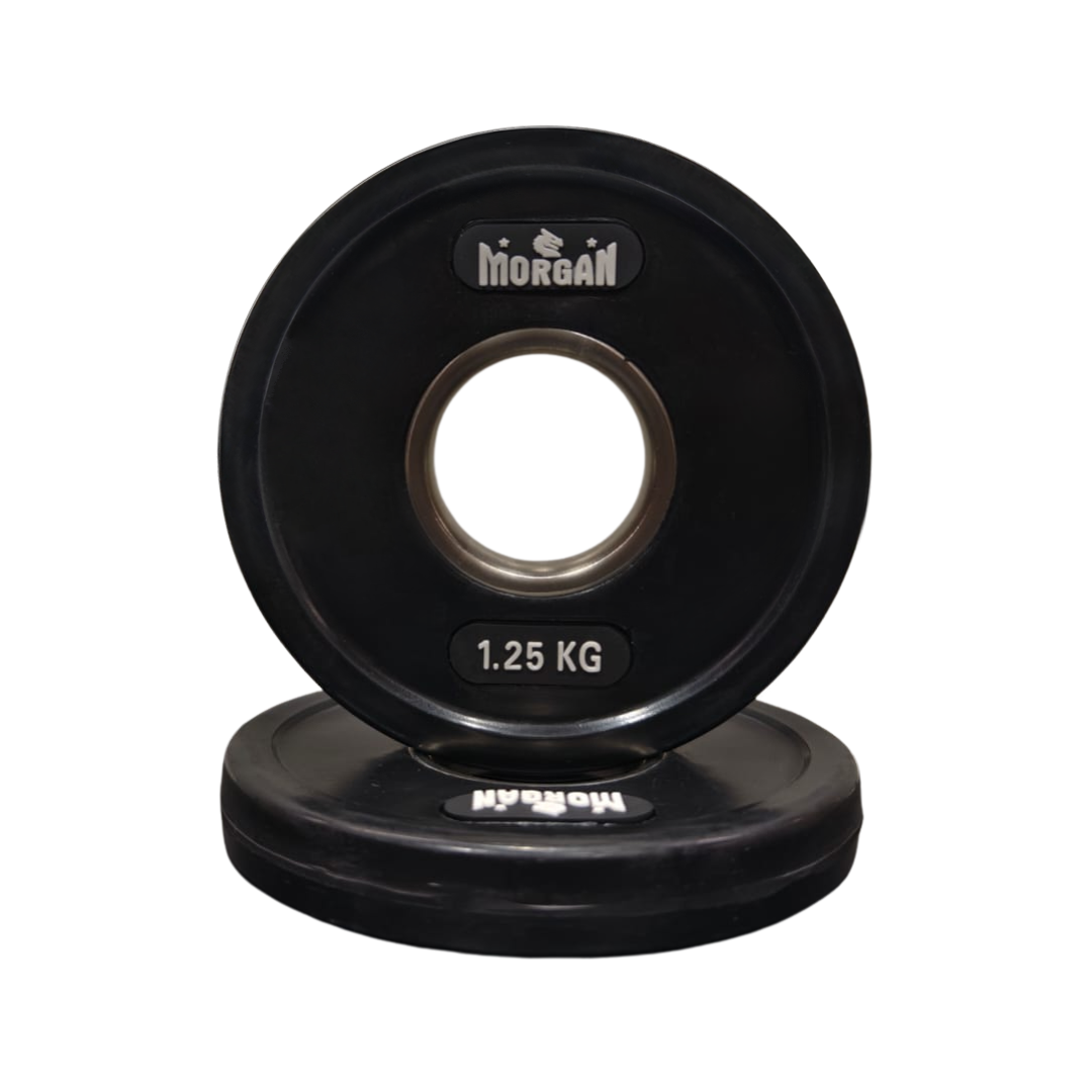 MORGAN 157.5KG OLYMPIC TRI-GRIP RUBBER WEIGHT PLATE PACK | 1.25KG TO 25KG (PAIRS)