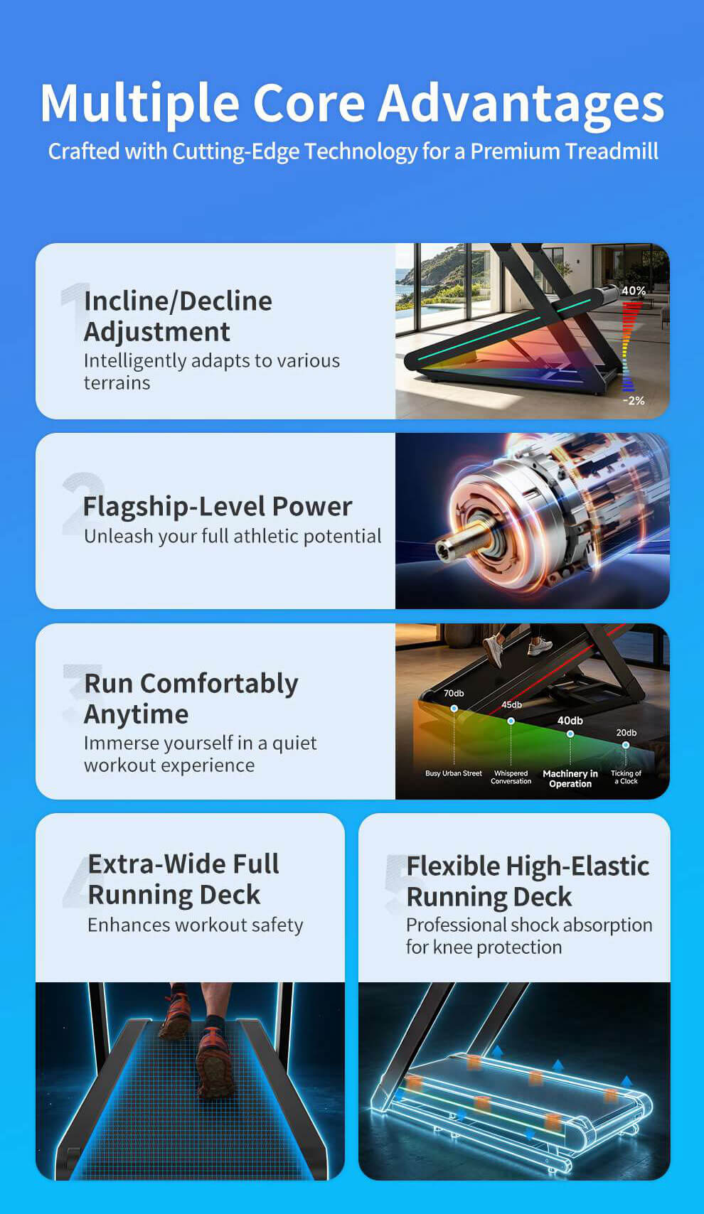 Pure Design Alpine Treadmill | 40% Incline & 3.0HP Motor