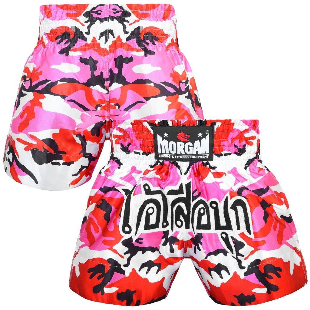 MORGAN PINK DIABLA CAMO WOMEN'S MUAY THAI SHORTS