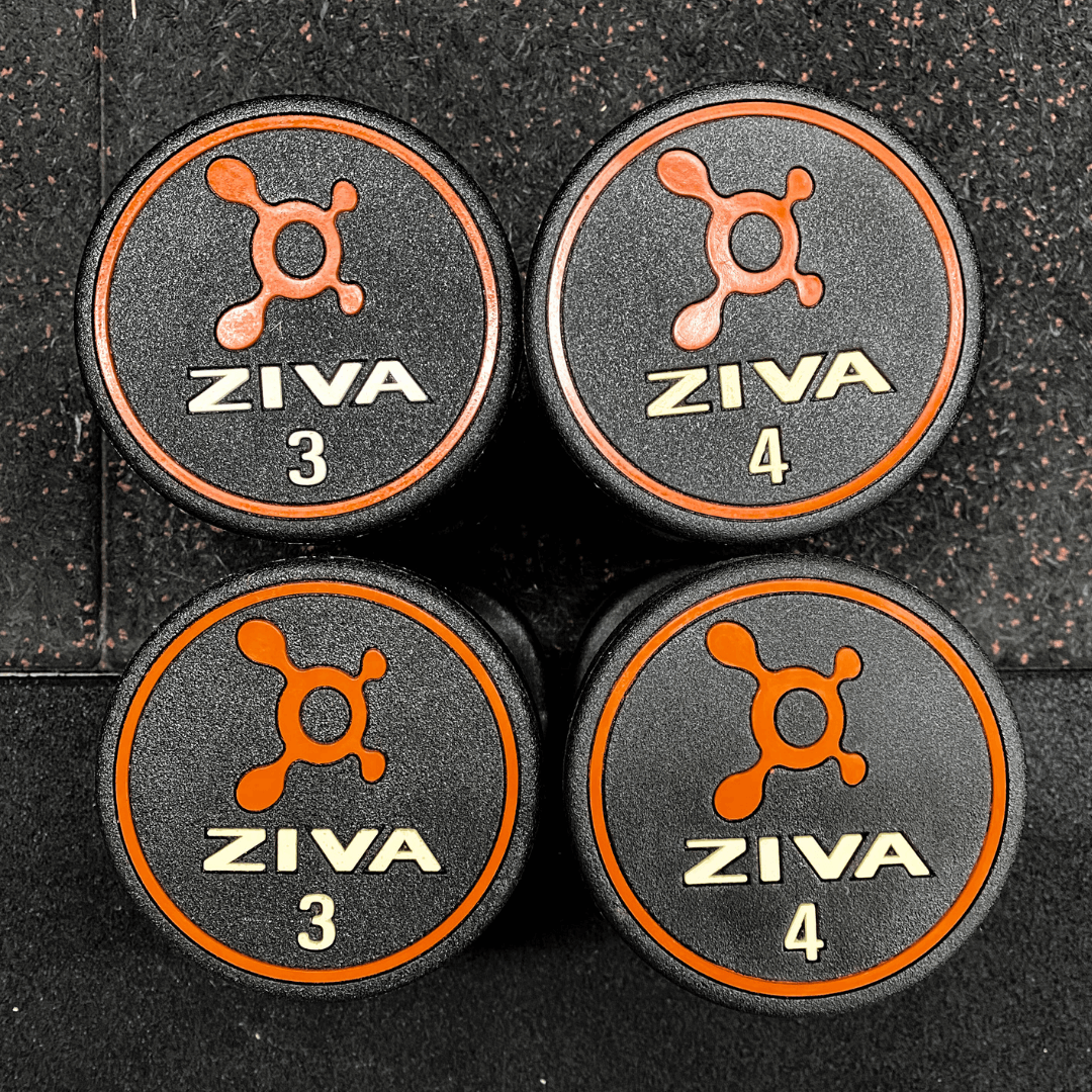 CLEARANCE: Ziva Premium Orange Dumbbells (Pair) - (3kgs & 4kgs available )