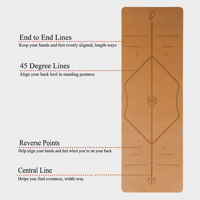 MORGAN NATURAL CORK YOGA MAT | ECO-FRIENDLY NON-SLIP YOGA & PILATES MAT WITH ALIGNMENT GUIDES