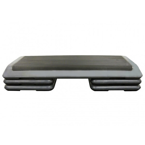 Commercial-Grade Aerobic Step, Black/Grey (with Rubber Surface)