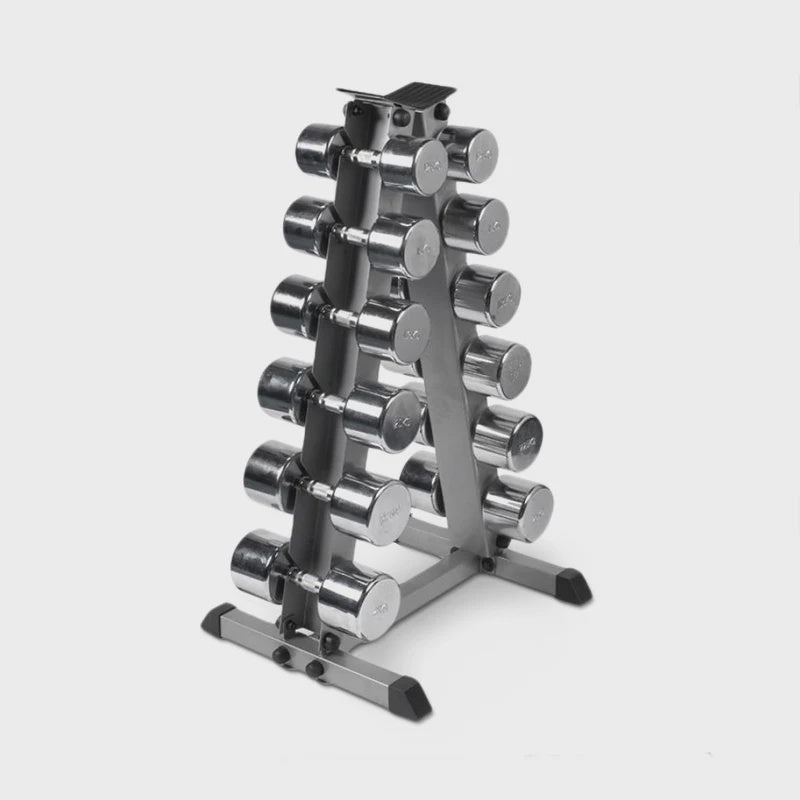 Chrome Dumbbell + Triangle Storage Rack - 1-10kg Package