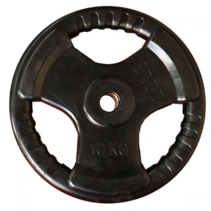 SALE: Standard Rubber Coated Tri-Grip Weight Plates (28mm bars), $5.50/kg