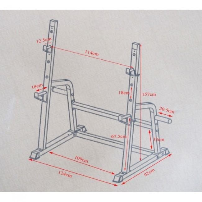 Heavy Duty Squat Rack (180kg rating) - Musclemania Fitness MegaStore