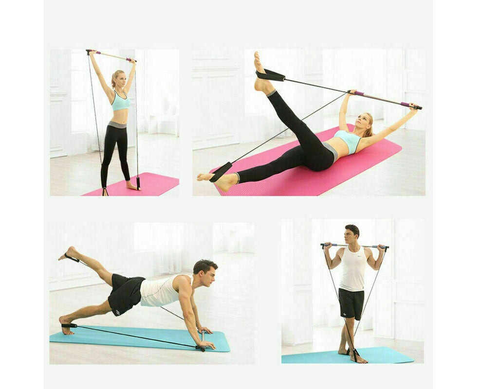 Multi-Functional Pilates Resistance Training Stick