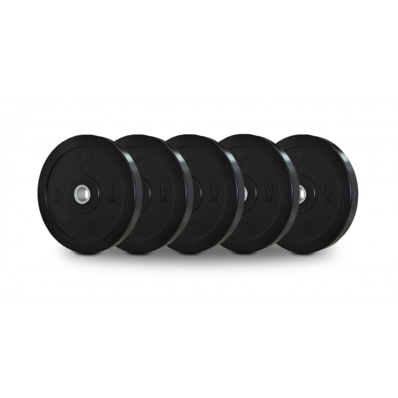 Bodyworx Premium Grade Black Bumper Set with Barbell & Collars Package Deal!