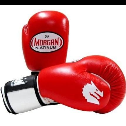 MORGAN PLATINUM LEATHER SPARRING GLOVES (10 -12 -14 -16oz)