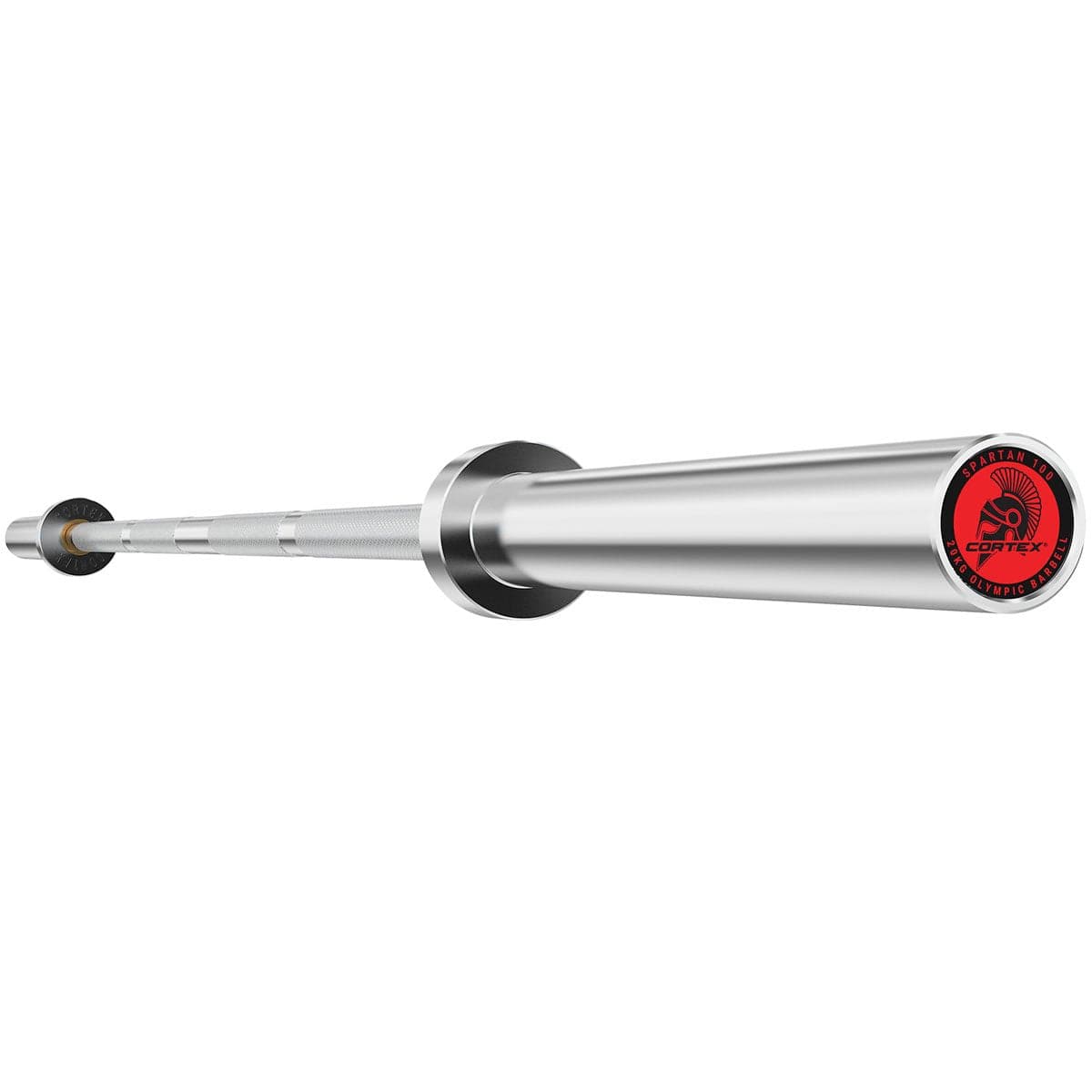 SPARTAN100 7FT 20KG OLYMPIC BARBELL (CHROME) WITH SPRING COLLARS