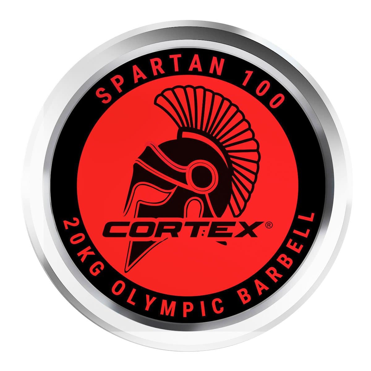 SPARTAN100 7FT 20KG OLYMPIC BARBELL (CHROME) WITH SPRING COLLARS