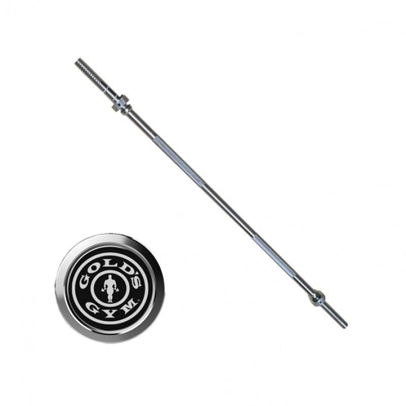 Gold's Gym 7ft Olympic Barbell w/ Lockjaw Collars - Musclemania Fitness MegaStore