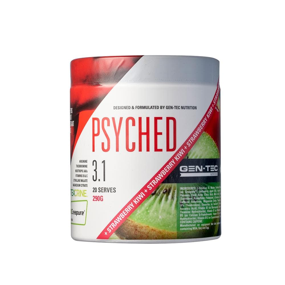 GEN-TEC PSYCHED 3.1 PRE WORKOUT (VEGAN) 290G / 20 SERVES