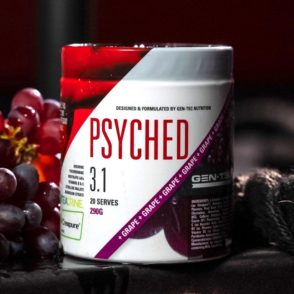 GEN-TEC PSYCHED 3.1 PRE WORKOUT (VEGAN) 290G / 20 SERVES