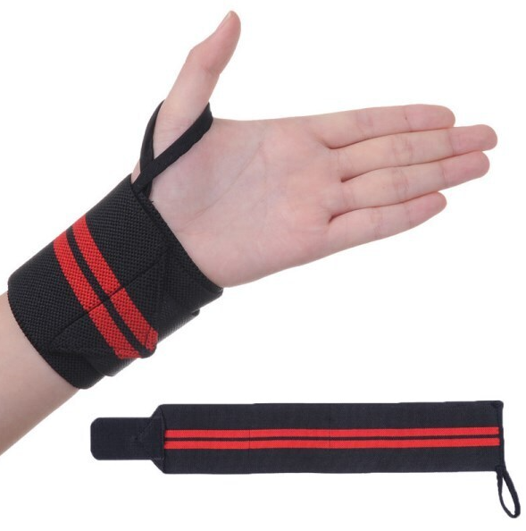 MORGAN BLACK & RED ELASTICATED WRIST GUARD (PAIR)