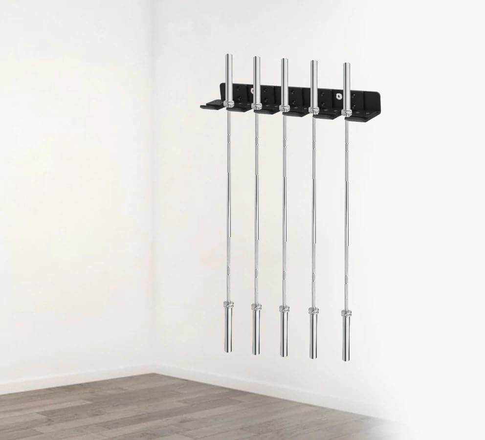VERTICAL BARBELL WALL MOUNT FOR 5 BARS.