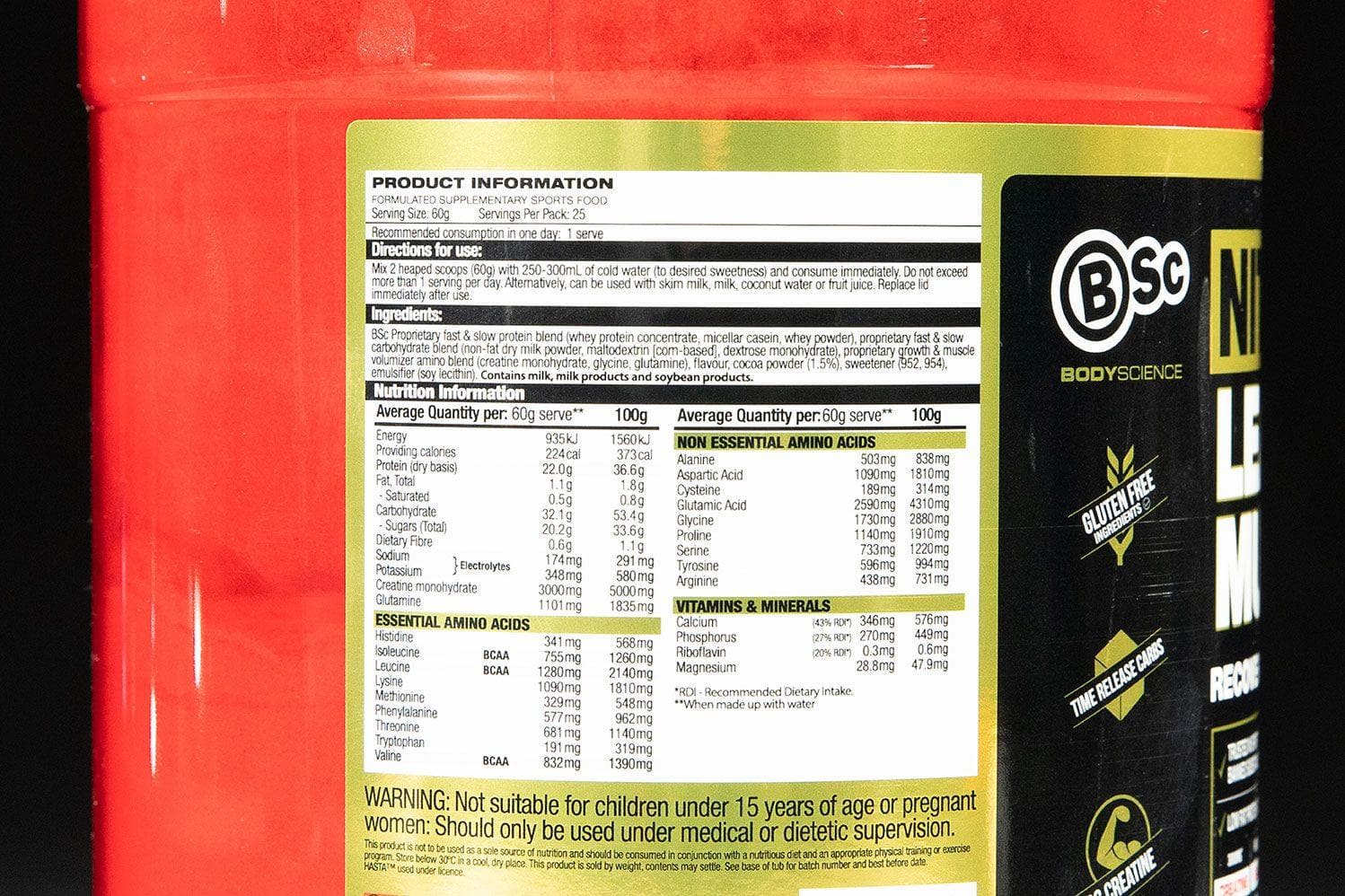 BSC Nitrovol Lean Muscle Recovery Protein - Musclemania Fitness MegaStore