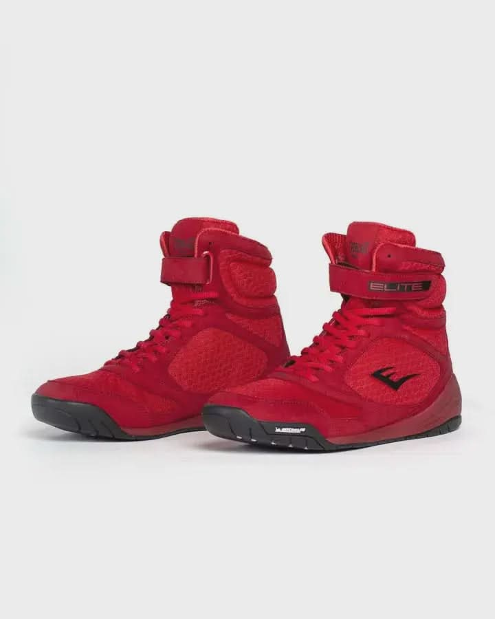 EVERLAST ELITE2 HI-TOP BOXING BOOT - RED/BLACK