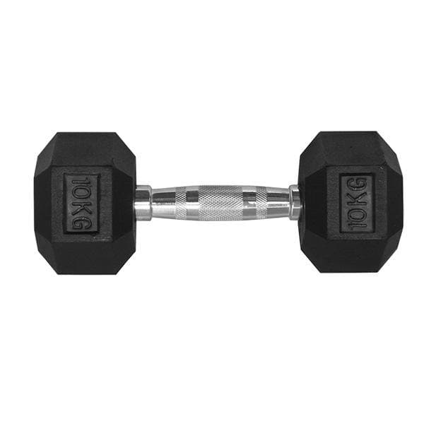 Hex Dumbbell Pairs, Commercial Grade - Rubber Coated (please select size) - Musclemania Fitness MegaStore