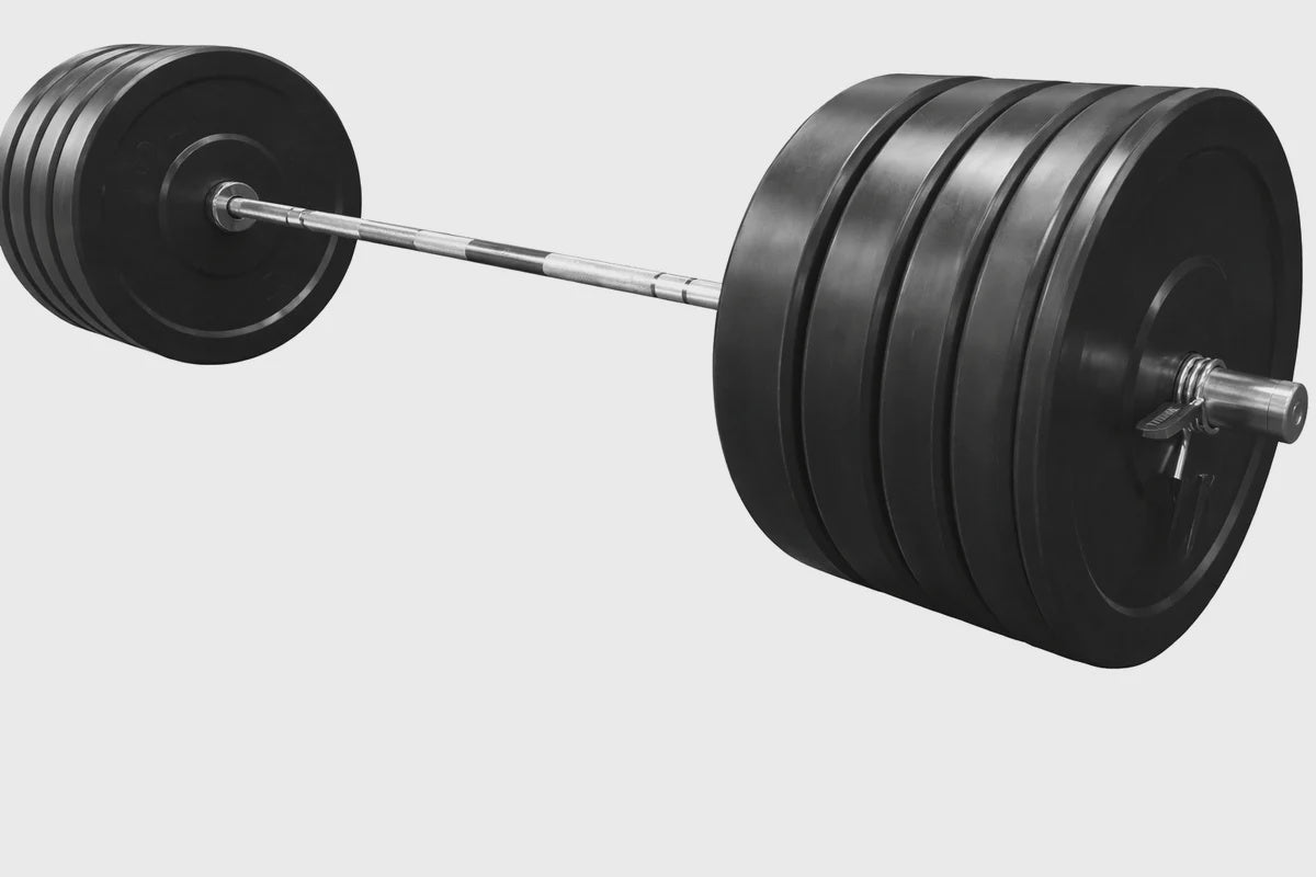 Bodyworx Premium-Grade Black Bumper & Barbell (32mm Thick) Package