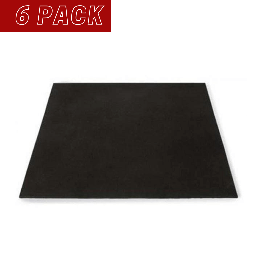 Morgan Black Rubber Floor Tiles - 6 Pack