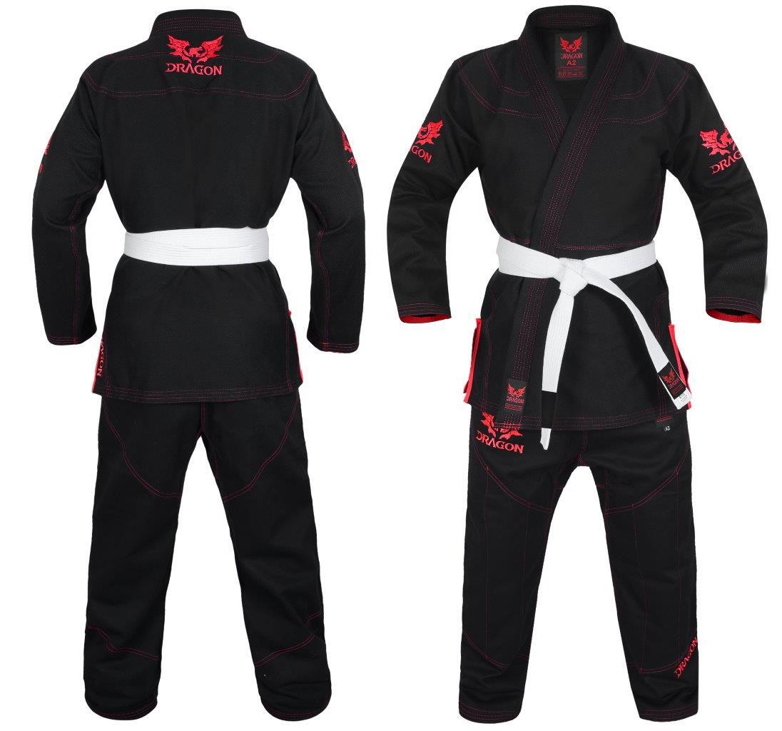 DRAGON V2 450GSM BJJ GI - IBJJF APPROVED (BLACK)