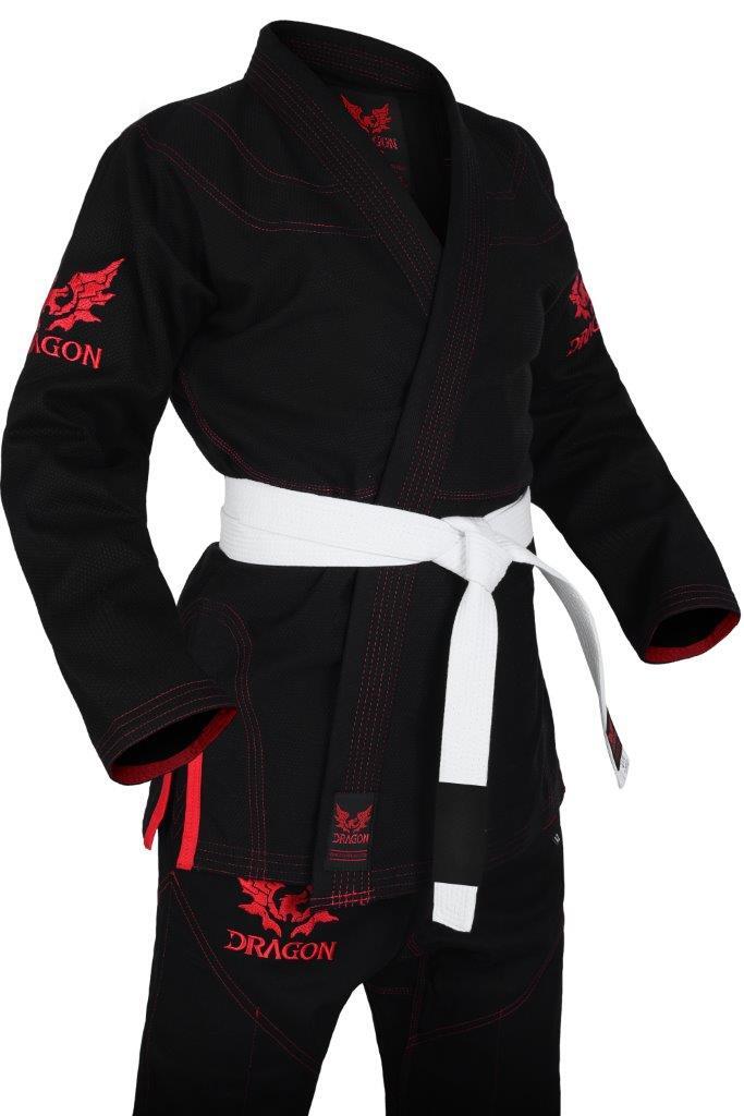 DRAGON V2 450GSM BJJ GI - IBJJF APPROVED (BLACK)