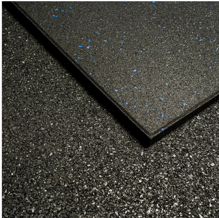 MORGAN COMMERCIAL GRADE RUBBER FLOOR TILES | BLUE FLECK (1m x 1m x 15mm)