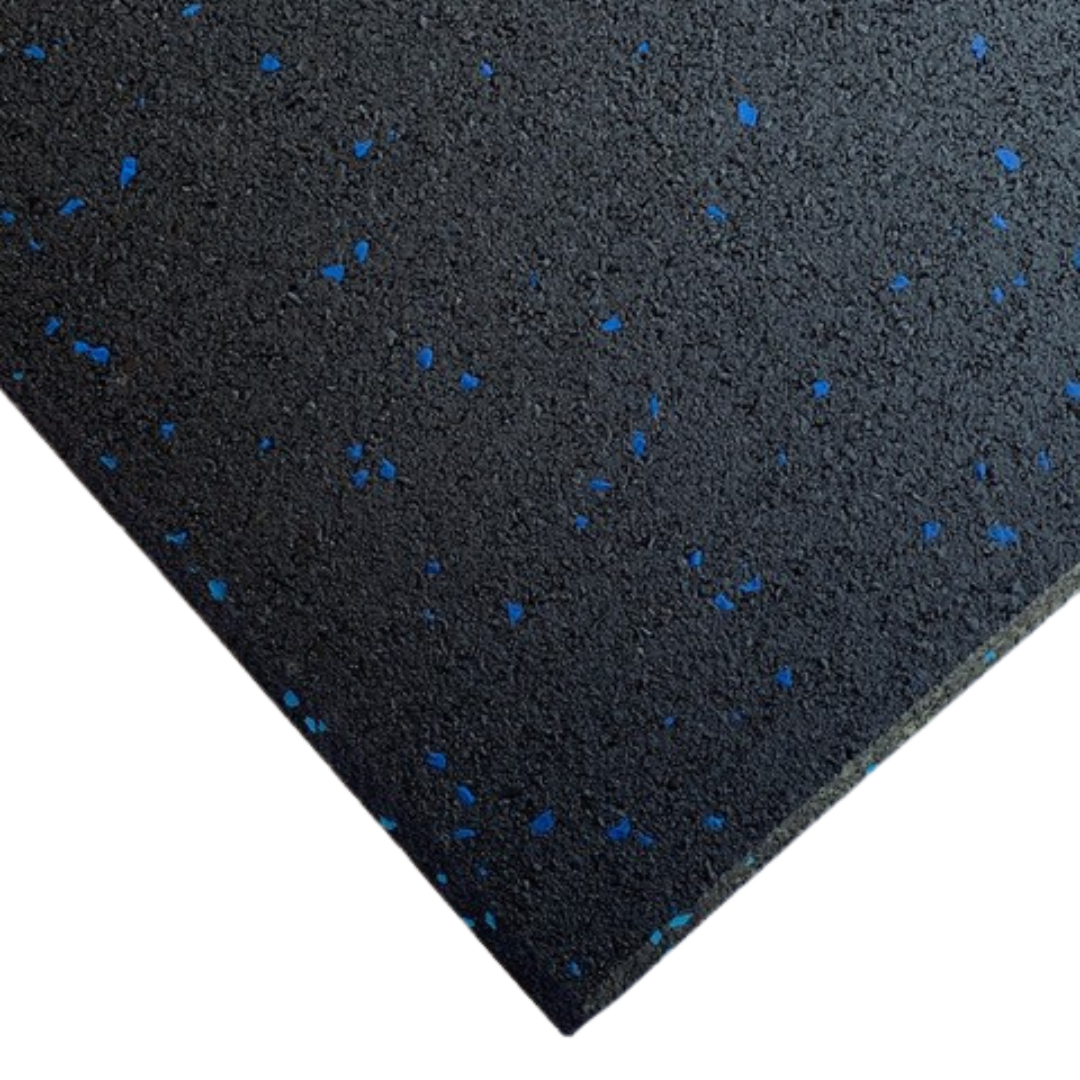 MORGAN COMMERCIAL GRADE RUBBER FLOOR TILES | BLUE FLECK (1m x 1m x 15mm)