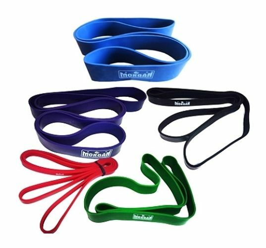 MORGAN POWER RESISTOR BAND SET OF 5 | HEAVY DUTY RESISTANCE BANDS FOR STRENGTH, MOBILITY & REHAB TRAINING