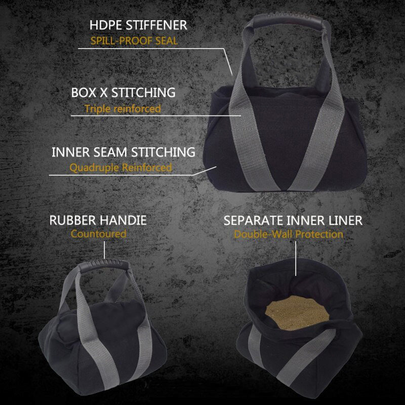 MORGAN PORTABLE SAND KETTLEBELL SET (10KG-15KG-20KG)