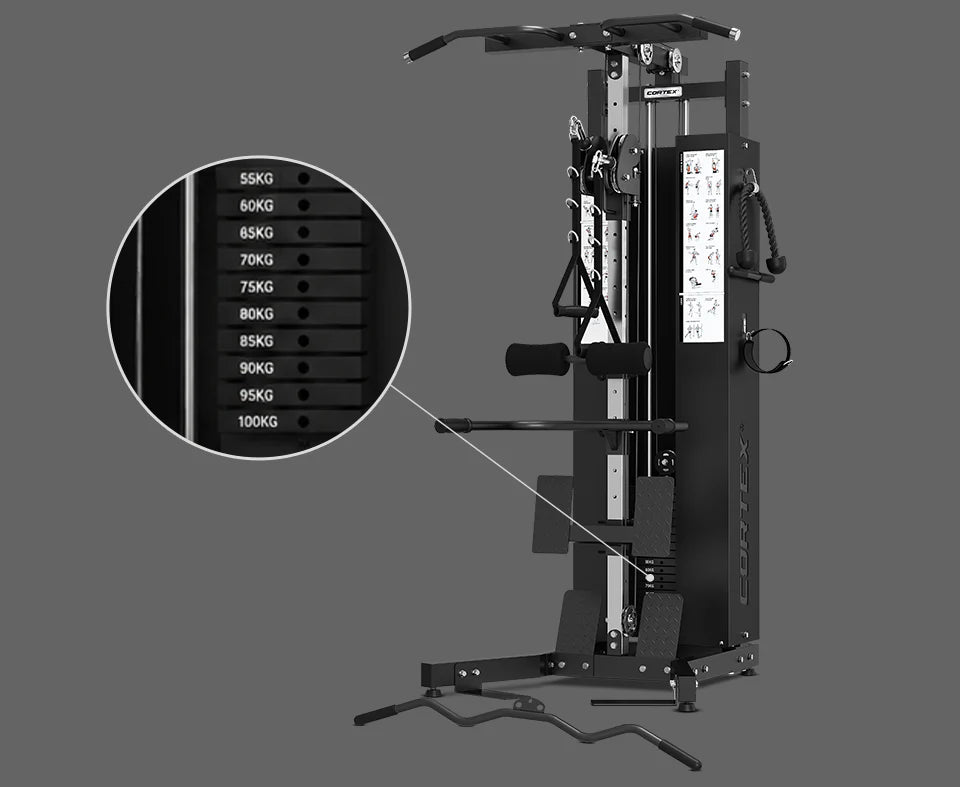 Cortex FT-13 Functional Trainer | Dual Pulley Cable Machine with 100kg Weight Stack