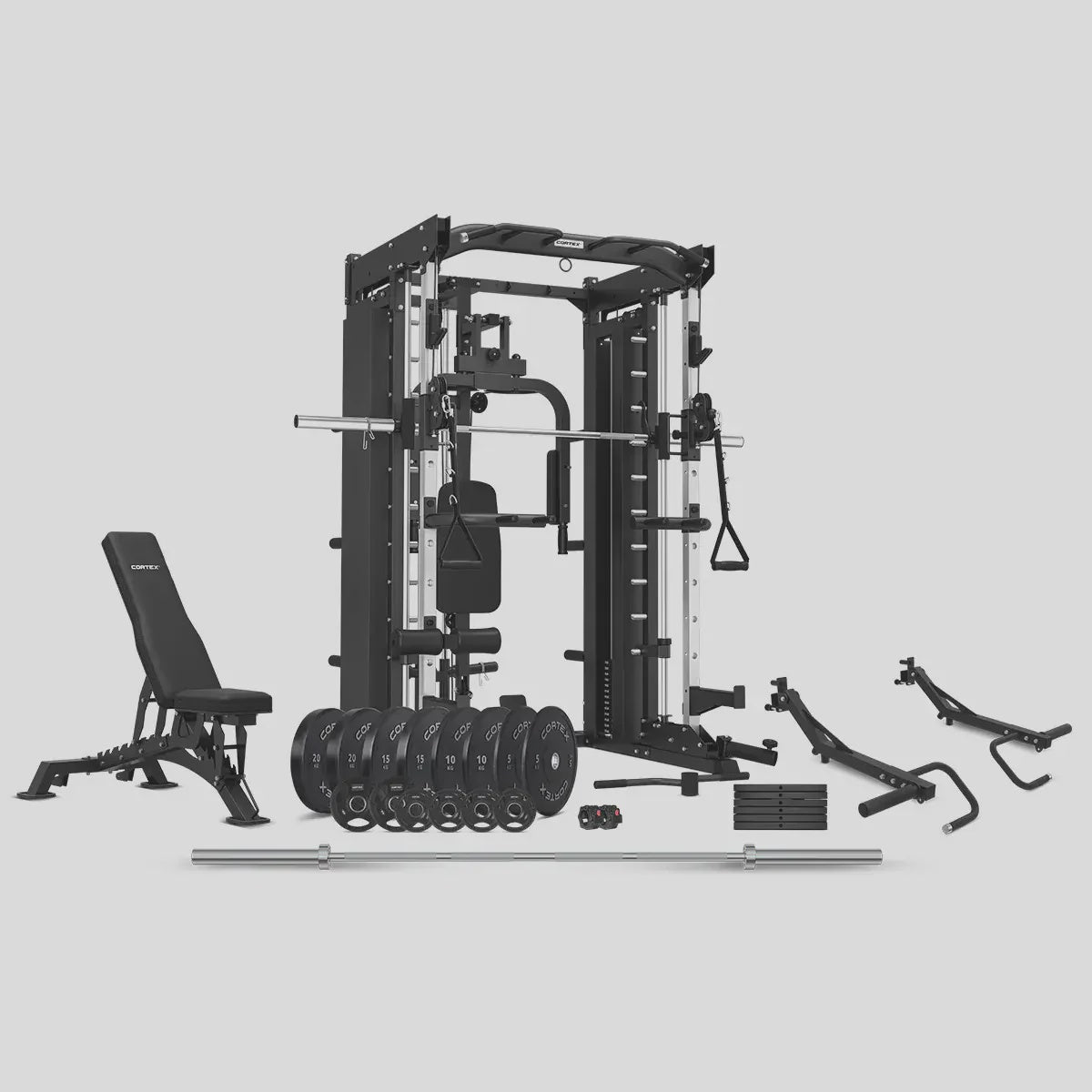 Corex Machine CORTEX SM-26 6-in-1 Power Rack with Dual Stack Smith & Cable Machine